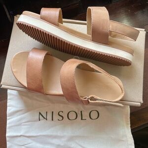 Nisolo leather flatworm sandals